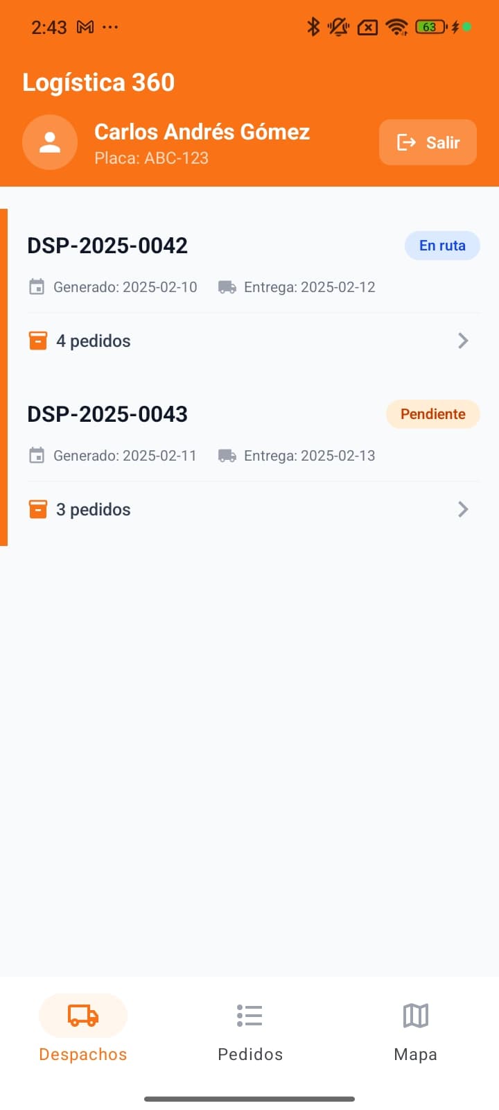 App Conductores - Vista previa 1