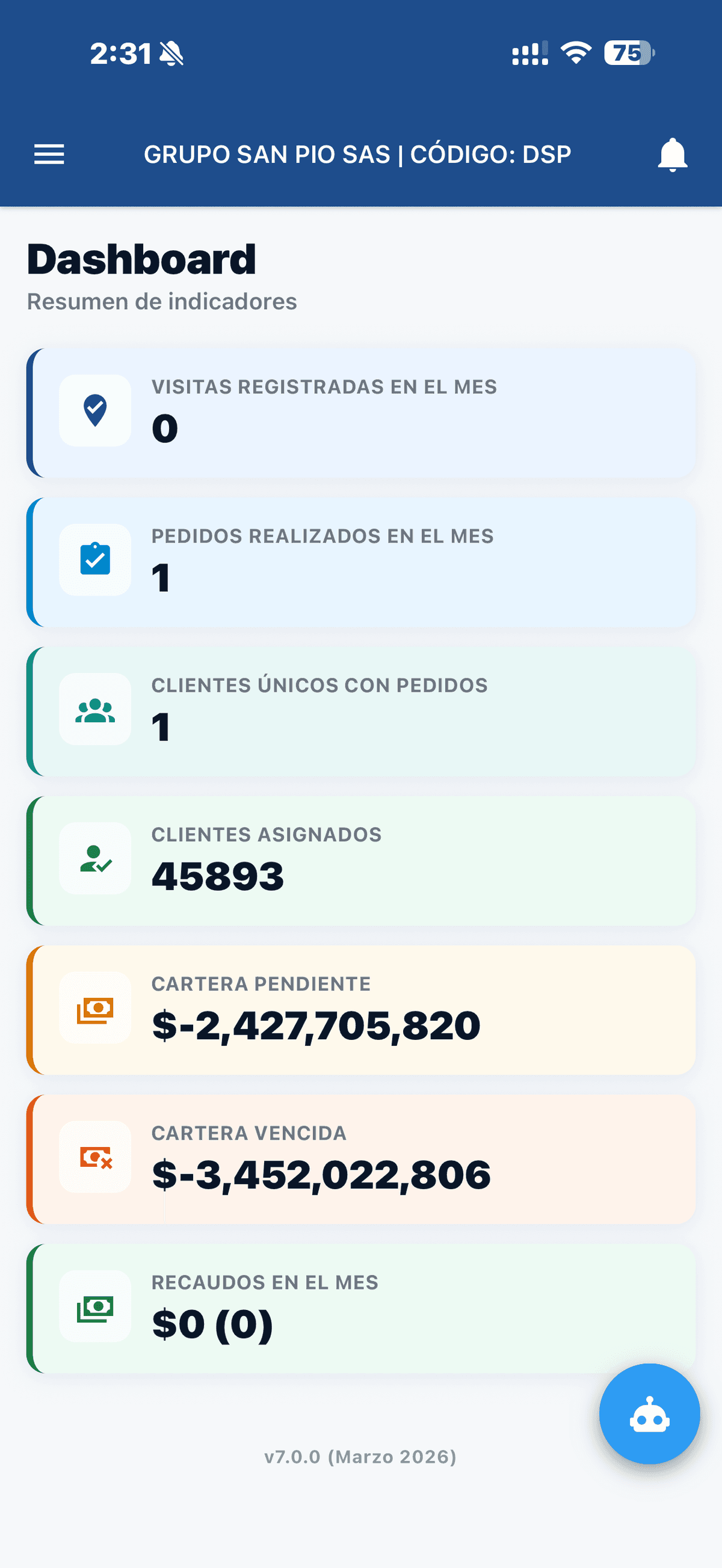 App Vendedores - Vista previa 1