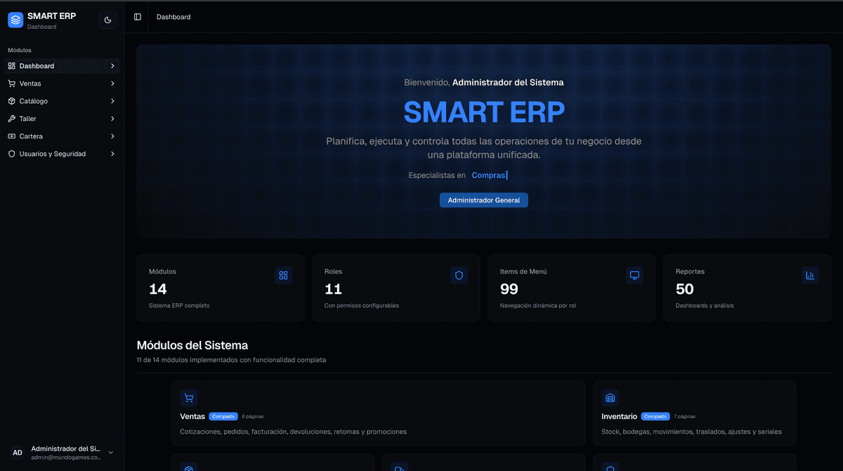 Smart ERP - Vista previa 1