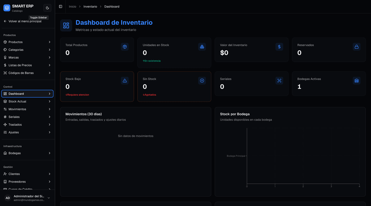 Smart ERP - Vista previa 2
